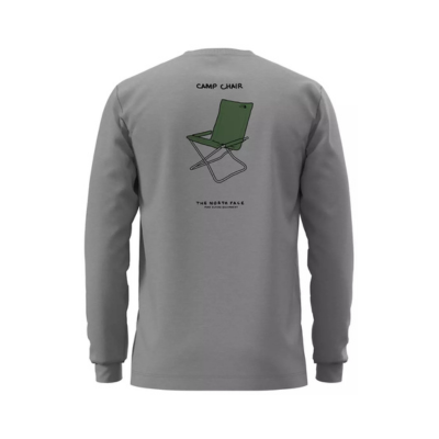 The North Face Men's Evolution Sketch Logo Long Sleeve Tee TNF Pale Grey Heather