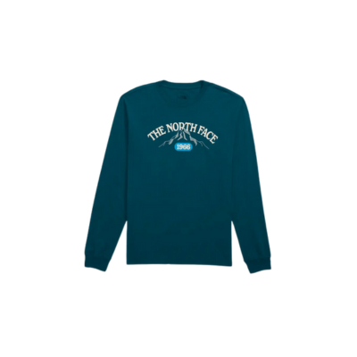 The North Face Men's Long Sleeve Shirt Varsity Tee Midnight Petrol