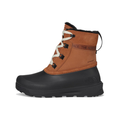 The North Face Women's Shellista V Shorty Waterproof Boot Burnt Umber TNF Black
