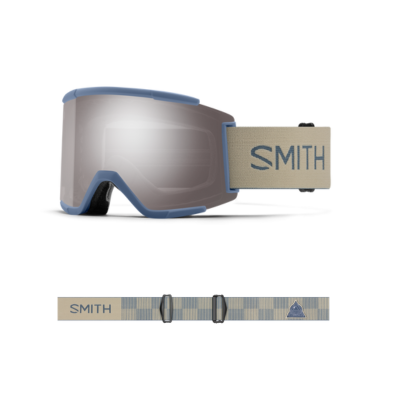 Smith Optics Squad XL Ski Goggles Granite Blue ChromaPop™ Sun Platinum Mirror Lens