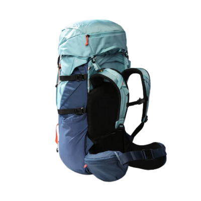 The North Face Womens Terra 55 Overnight Hiking Backpack Reef Waters/Shady Blue/Retro Orange