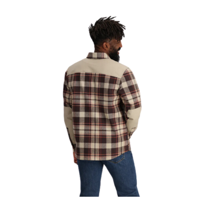 Outdoor Research Men's Wallingford Flannel Long Sleeve Shirt Jacket Grounded Plaid