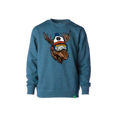 Kid's Im Difficult Moose ADK Fleece Crew Sweatshirt