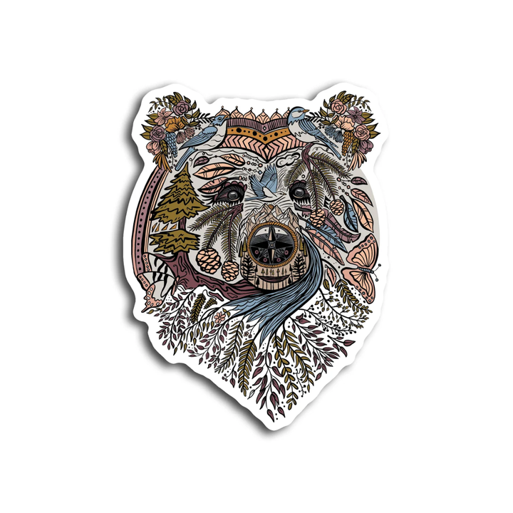 Wild Tribute Bohemian Bear Sticker