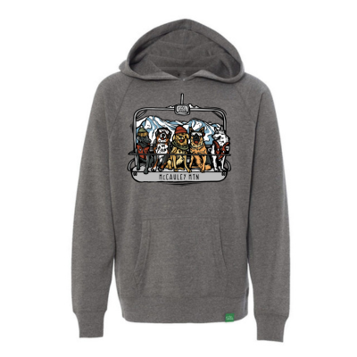Wild Tribute Kid's Ski Bums McCauley Mtn Fleece Hooded Sweatshirt Nickel