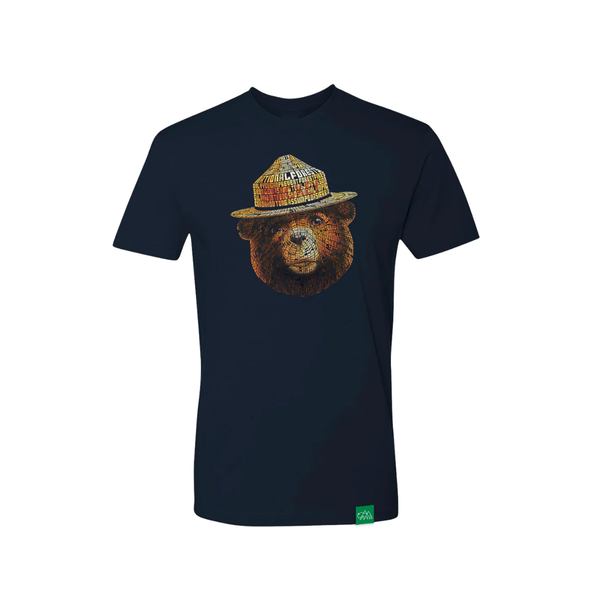 Wild Tribute Men's Smokey Bear Short Sleeve Tee Midnight Navy