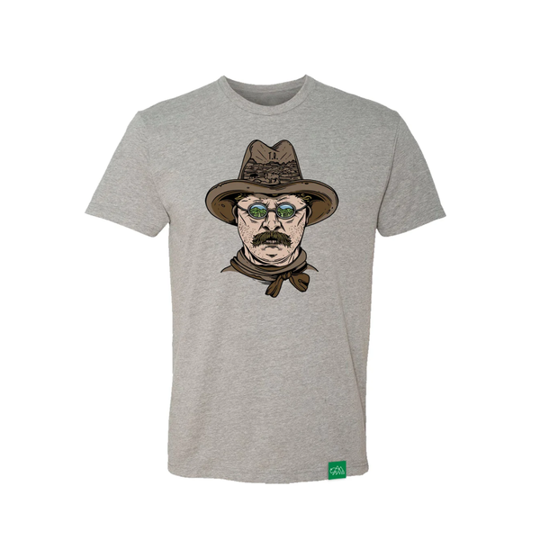 Wild Tribute Men's Teddy Bro-Sevelt Tee Heather Charcoal