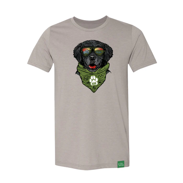 Wild Tribute Parker The Adirondack Dog T-Shirt Stone Grey
