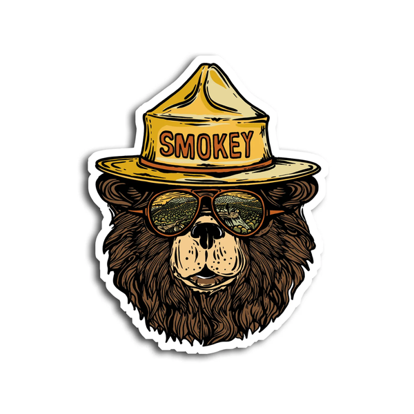 Wild Tribute Smokey Groovy Bear Sticker