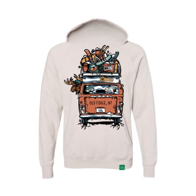 Storm Chaser Moose Old Forge NY Hooded Pullover