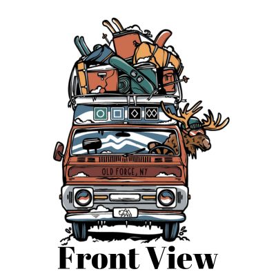 Wild Tribute Storm Chaser Moose Old Forge NY Logo Front View