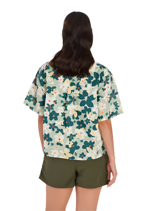 Women's Muir Camp Novelty Short Sleeve Button Up Shirt Closeout Frosty Green Polinate