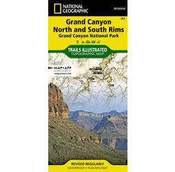 Grand Canyon National Park, North and South Rims Map