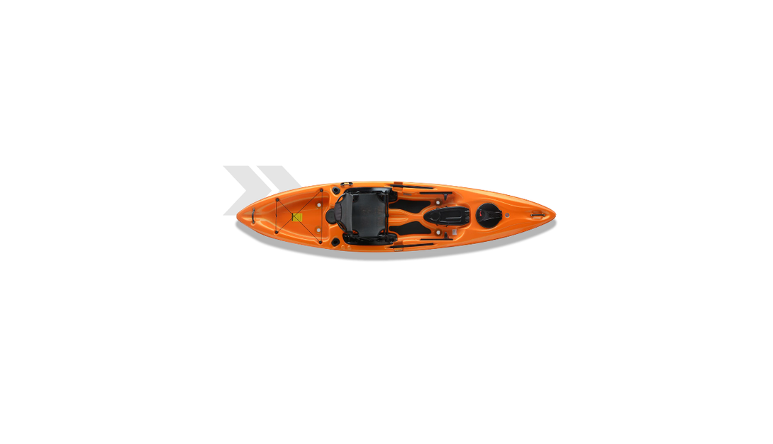 sweetwaterHurricane Sweetwater 126 w/ Rudder Recreational Sit On Top Kayak Mango